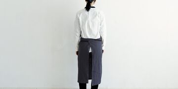 Multi-purpose Linen Apron with Pockets,Chacol gray, small image number 2