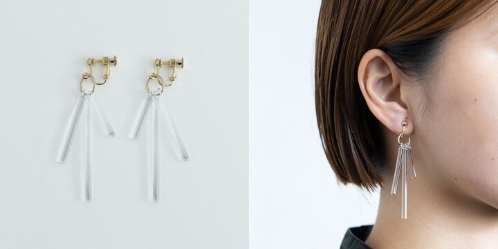 Glass Clip-on Earrings "Kanade",, medium