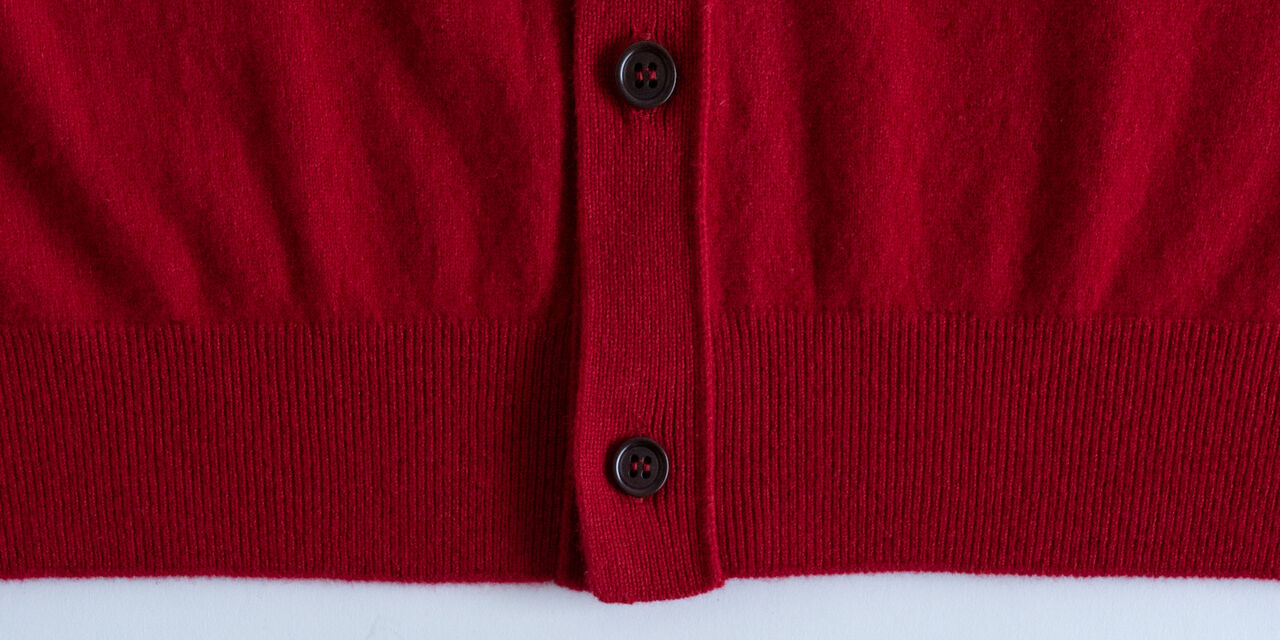 CREW NECK CARDIGAN 레드 M,Red, large image number 6