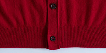 Wool Crewneck Cardigan,Red, small image number 6