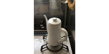 TSUKI USAGI JIRUSHI Enamel Coffee Kettle,White, small image number 6