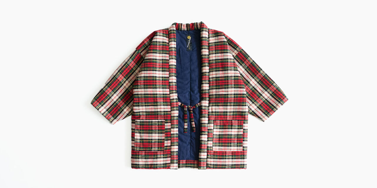 HANTEN, Japanese style short coat Red checked,Red Checked, large image number 1