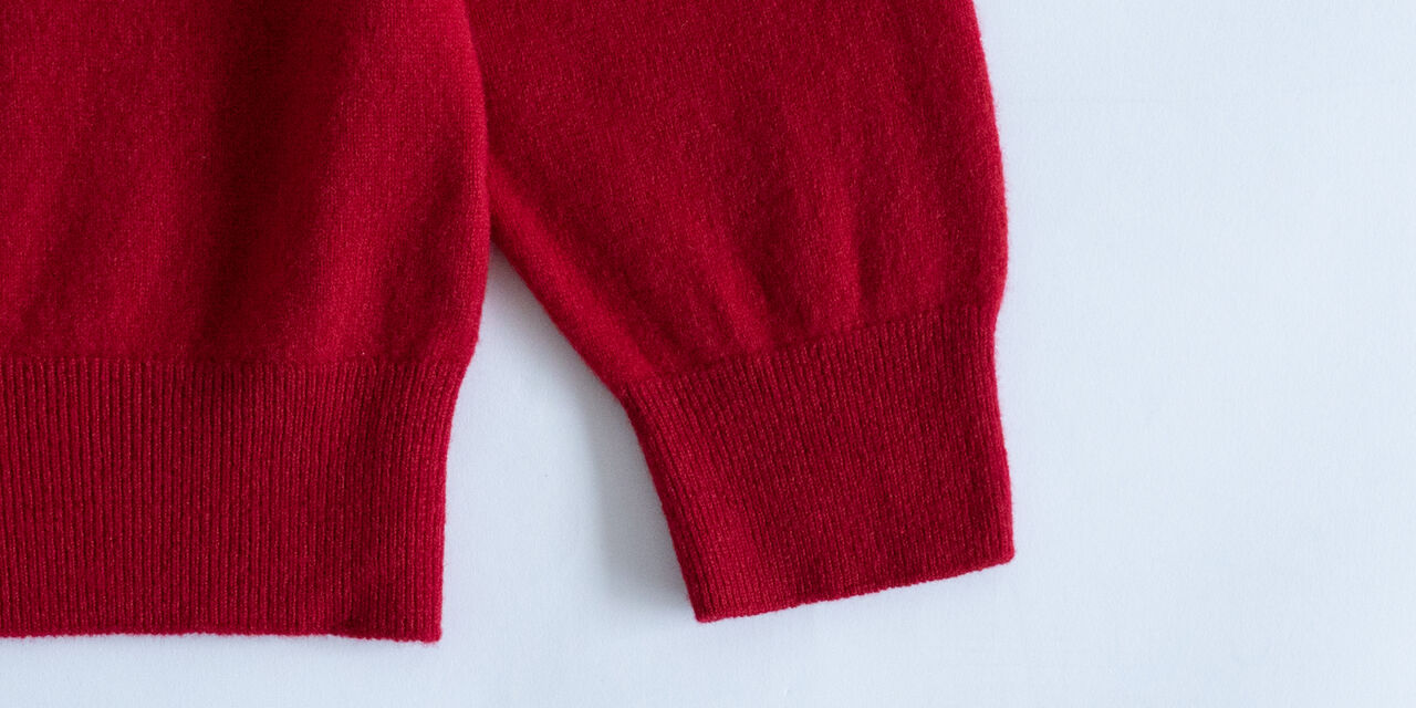 CREW NECK CARDIGAN 레드 M,Red, large image number 5