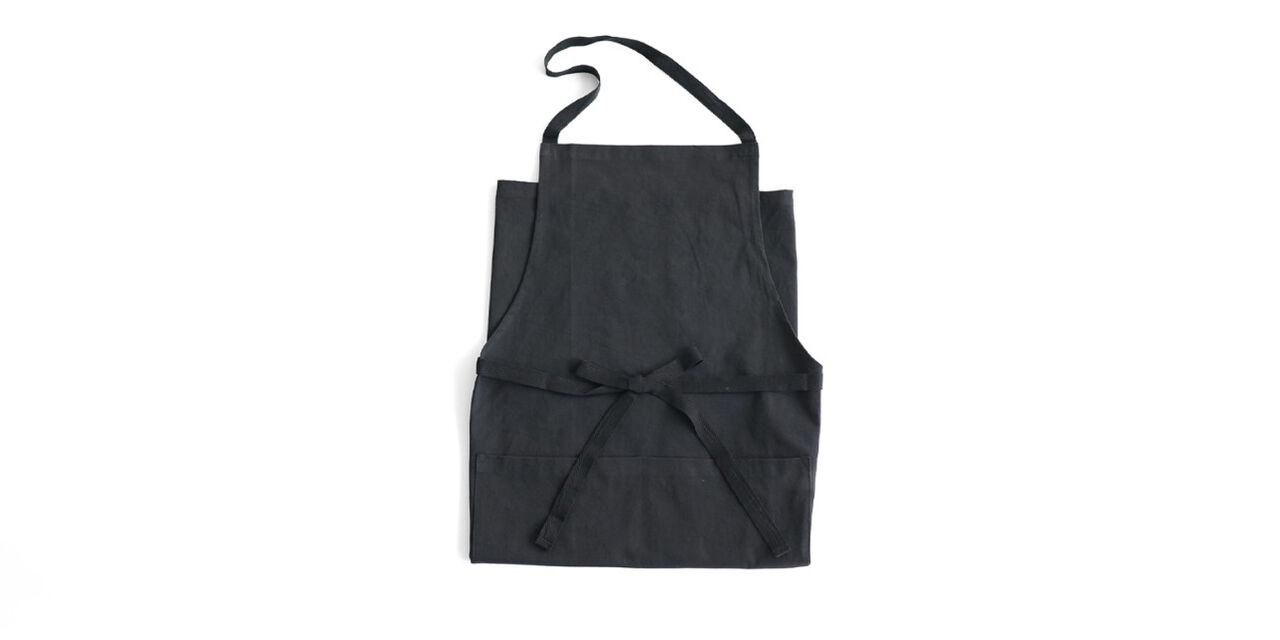 Multi-purpose Cotton Apron with Pockets,Black, large image number 0