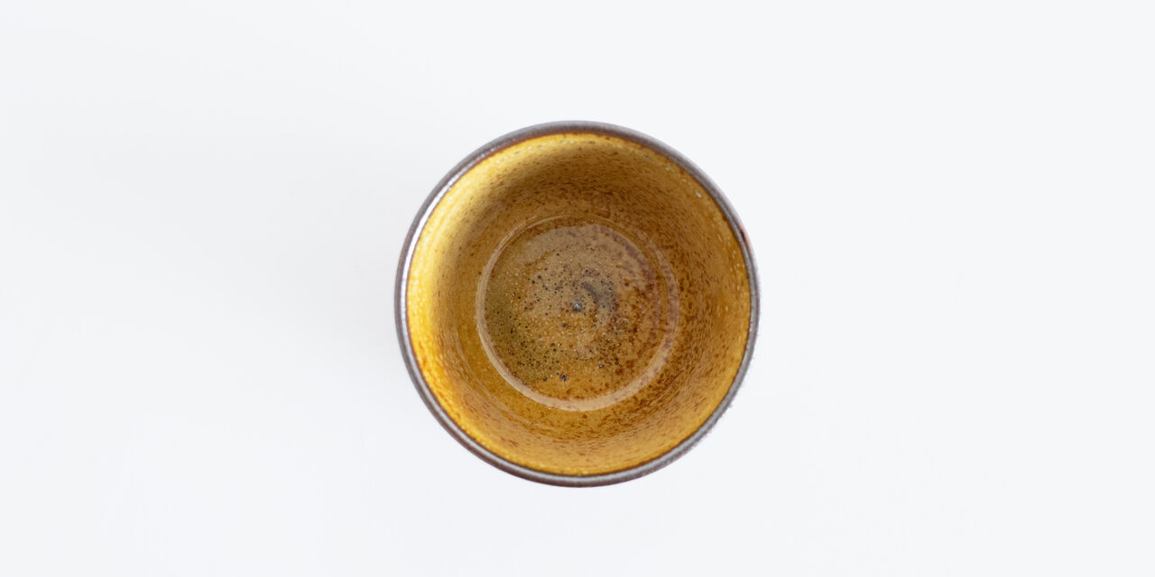 Tetsuzo Ota Pottery Soba Choko Cup Yellow,, large image number 1