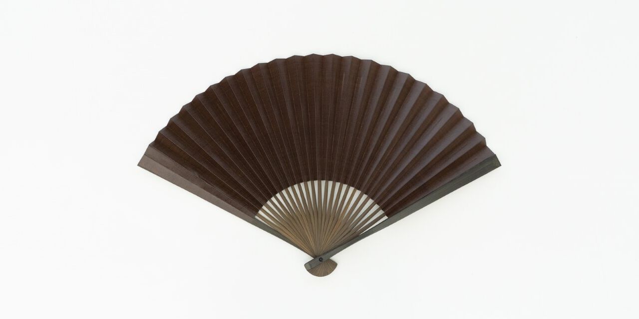 Folding Fan,Brown, large image number 1