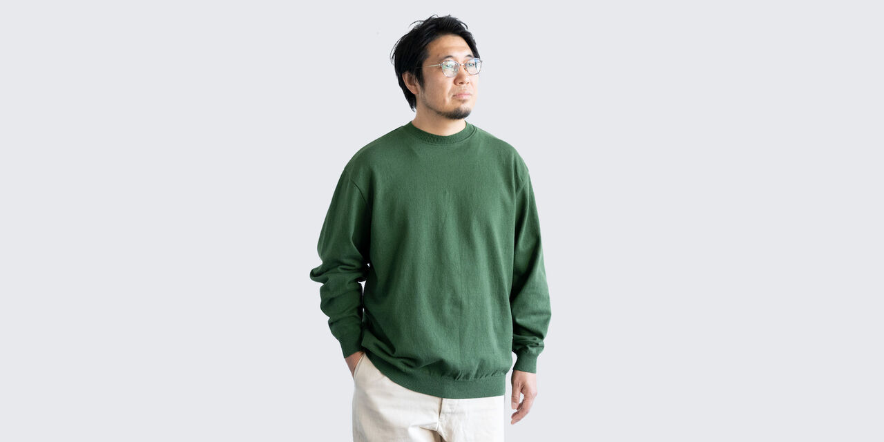 Cotton Sweater,Green, large image number 3