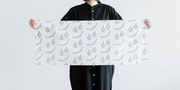 d Tenugui Towel,White, small image number 1