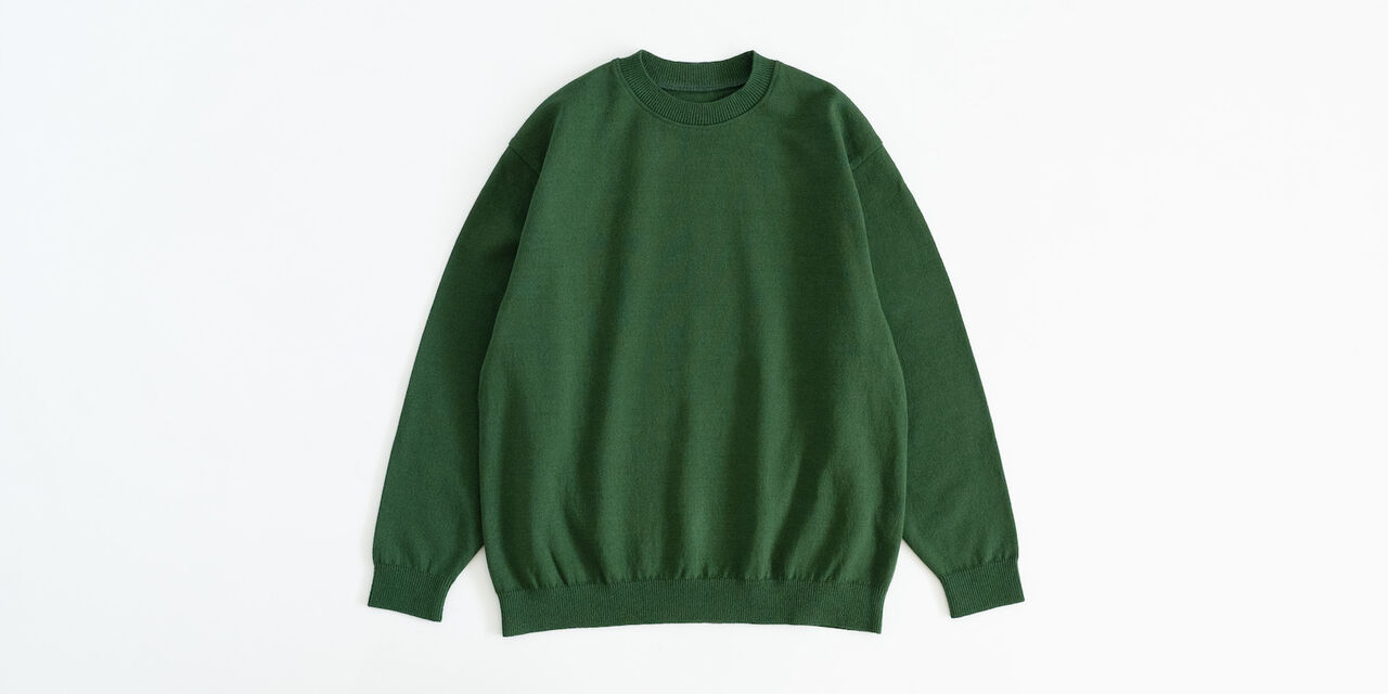 Cotton Sweater,Green, large image number 0