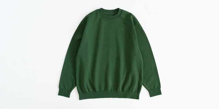 Cotton Sweater,Green, medium
