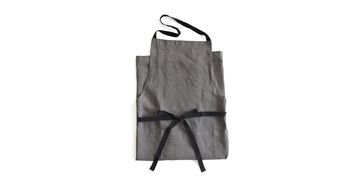 Multi-purpose Linen Apron with Pockets,Gray, small image number 0