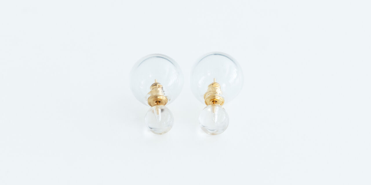 Glass Pierced Earrings "Capsule",, large image number 1