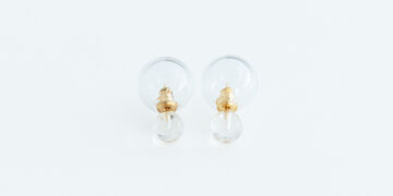 Hand-made Glass Earrings "Capsule",, small image number 1