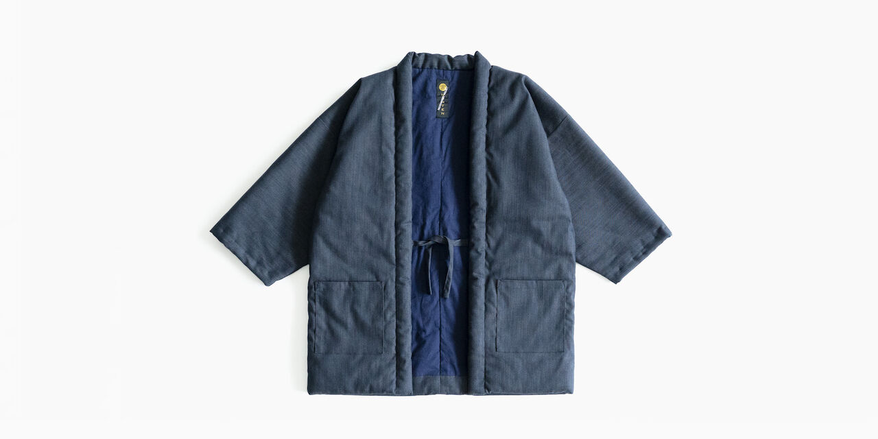 HANTEN, Japanese style short coat Soft denim,Soft Denim, large image number 2