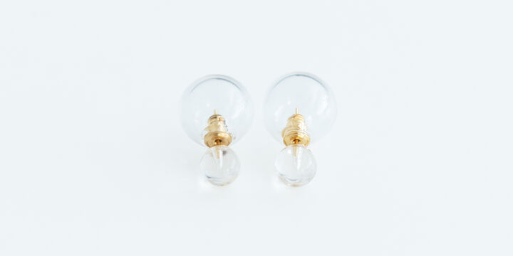 Hand-made Glass Earrings ”Capsule”