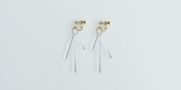 Glass Clip-on Earrings "Kanade",, small image number 1