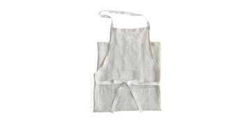 d Multi-purpose Linen Apron with Pockets,White, small image number 0