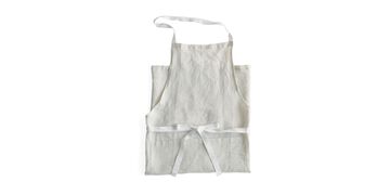 Multi-purpose Linen Apron with Pockets,White, small image number 0