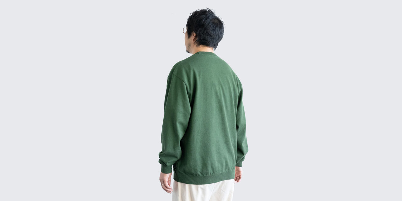 Cotton Sweater,Green, large image number 2