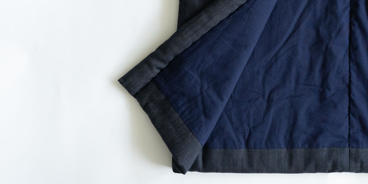 HANTEN, Japanese style short coat Soft denim,Soft Denim, large image number 5