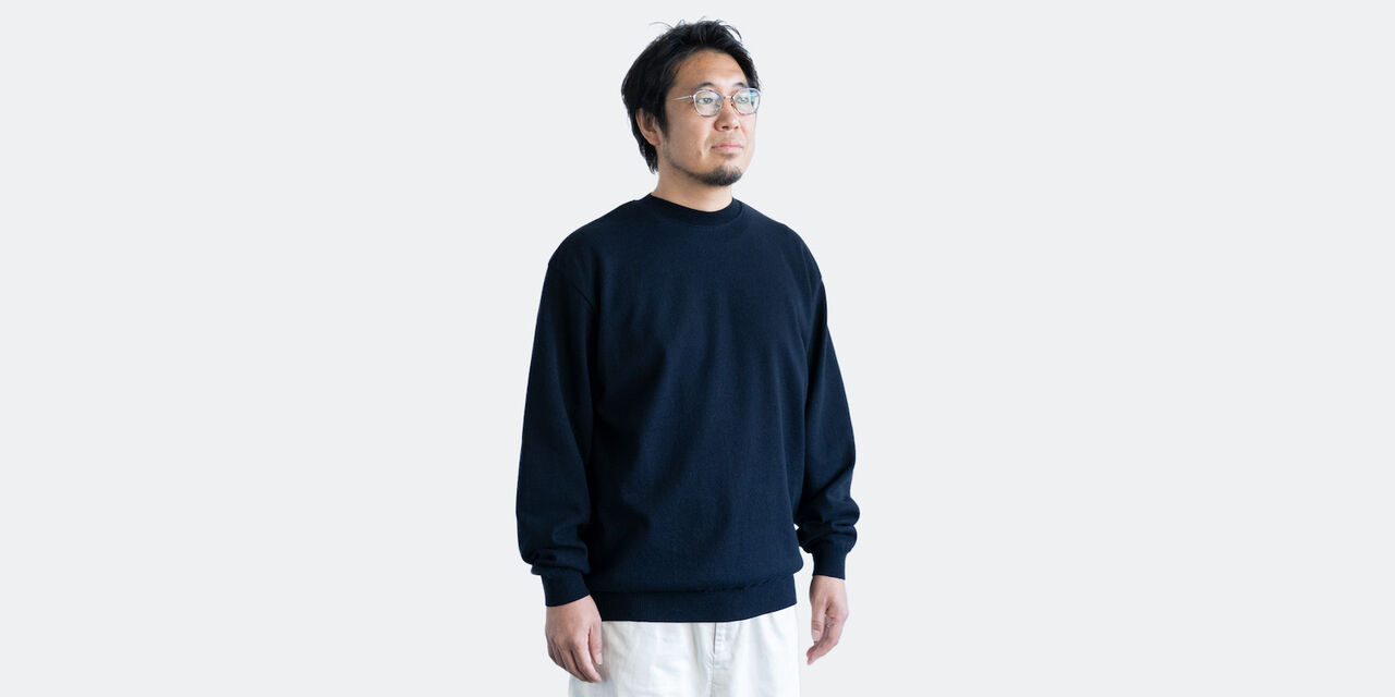 Cotton Sweater,Dark navy, large image number 1