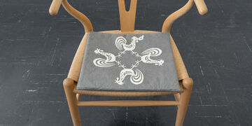 Keijusha 和紙方形椅墊 D&DEPARTMENT原創圖紋,, small image number 2