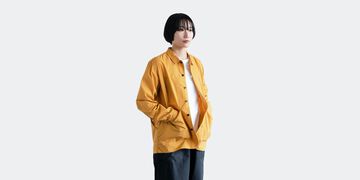 백 포켓 셔츠 머스타드 L,Mustard, small image number 2