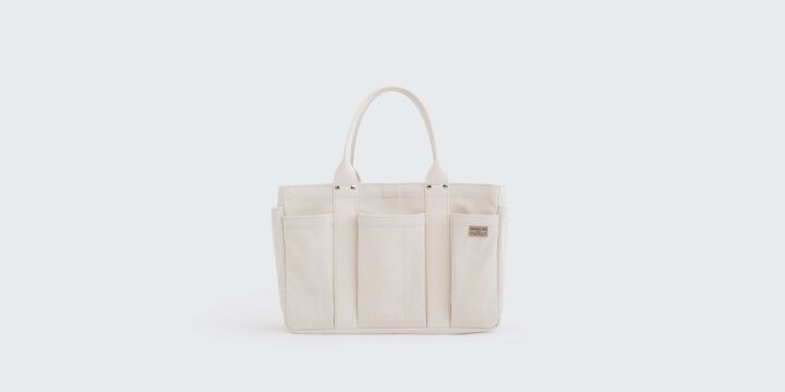 Heavy Canvas Tool Tote / White / S,White, medium