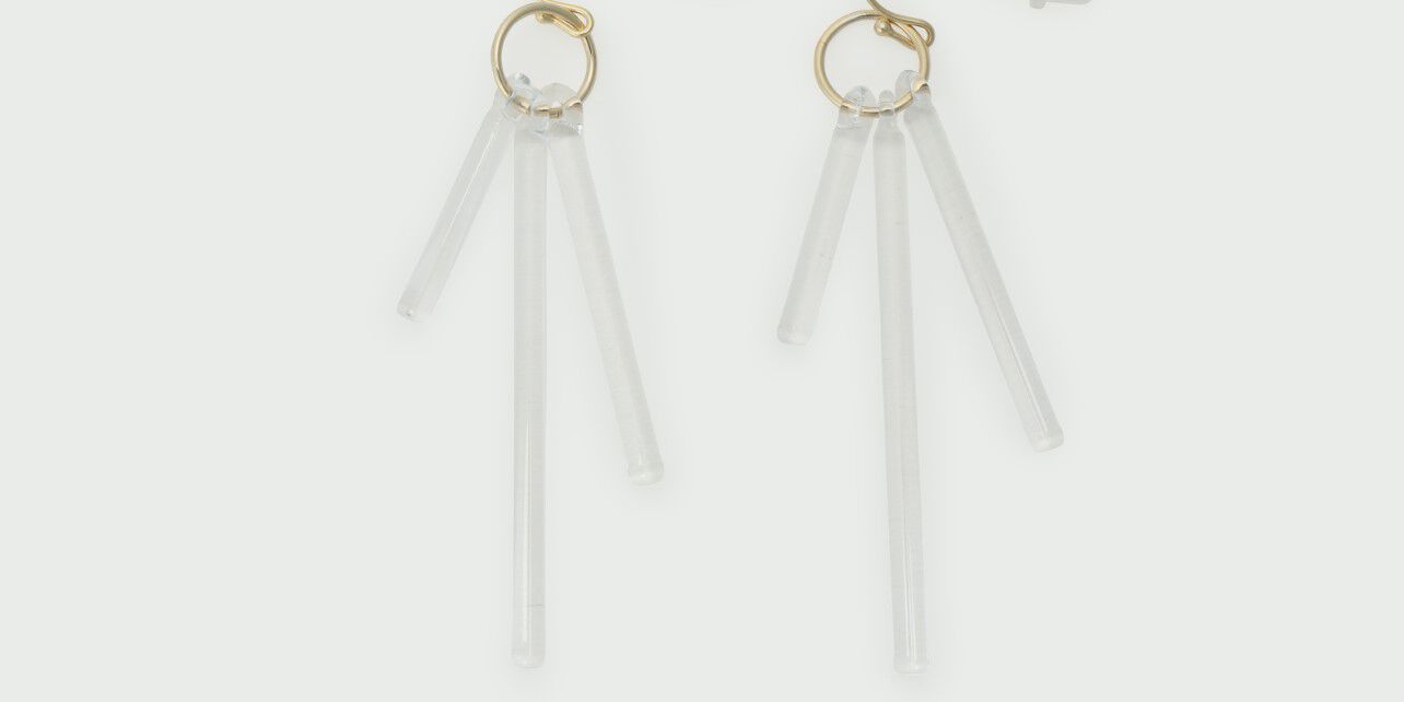 Hand blown sale glass earrings