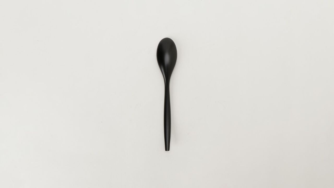 Urushi Spoon Black,Black, large image number 1