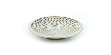 Tetsuzo Ota Pottery Ceramic Plate 6 Inch White,, small image number 1