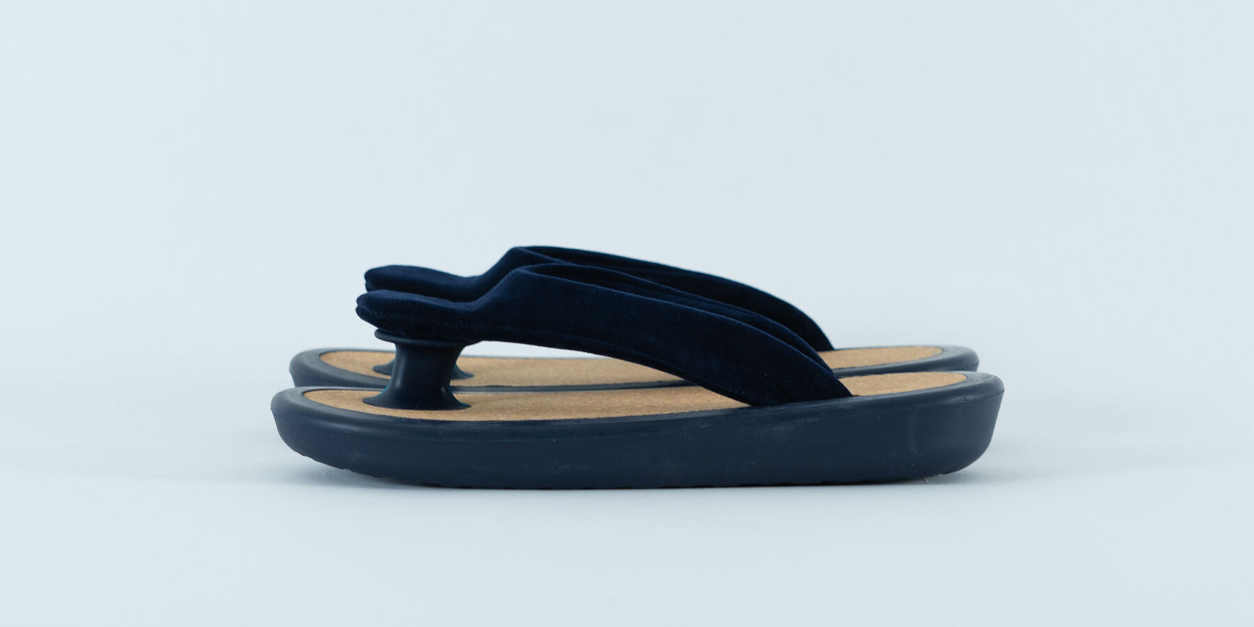 JOJO Sandals Navy strap Cork Insole