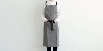 d Multi-purpose Linen Apron with Pockets,Gray, small image number 1