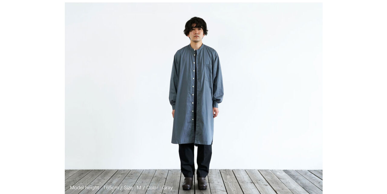LONG SHIRT 그레이 S,Gray, large image number 1