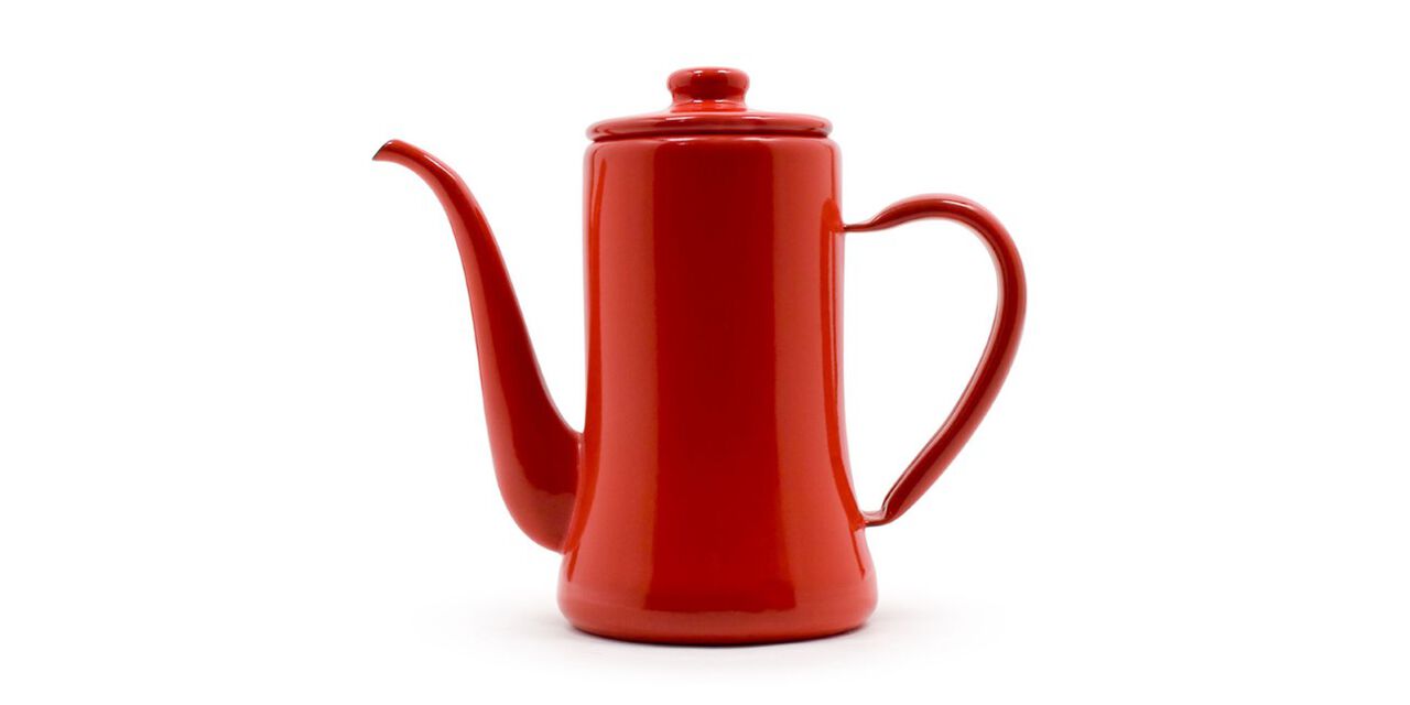 Enamel Coffee Kettle,Red, large image number 0