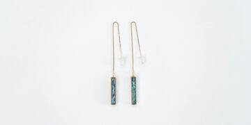 Maki-e Lacquer Art Earrings "SHI U RADEN" Chain,, small image number 2