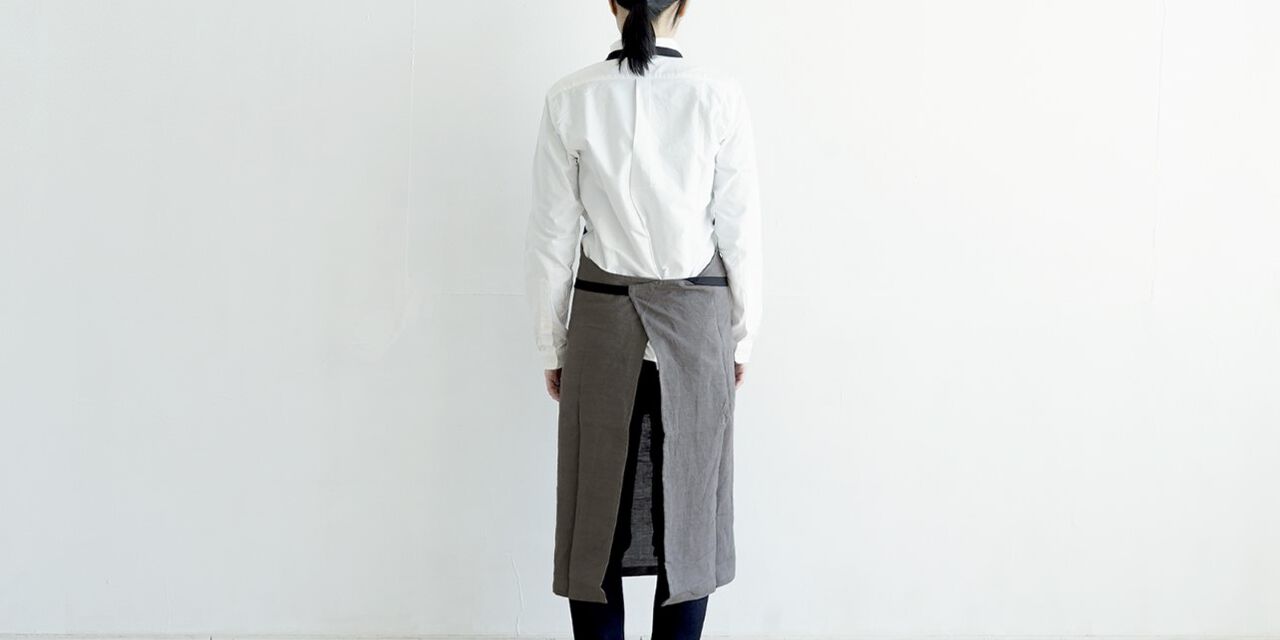 d 多功能純棉圍裙（附口袋）,White, large image number 2
