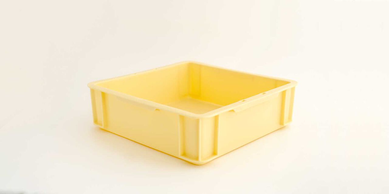 업무용 운반박스 얕은 크림,Cream yellow, large image number 1