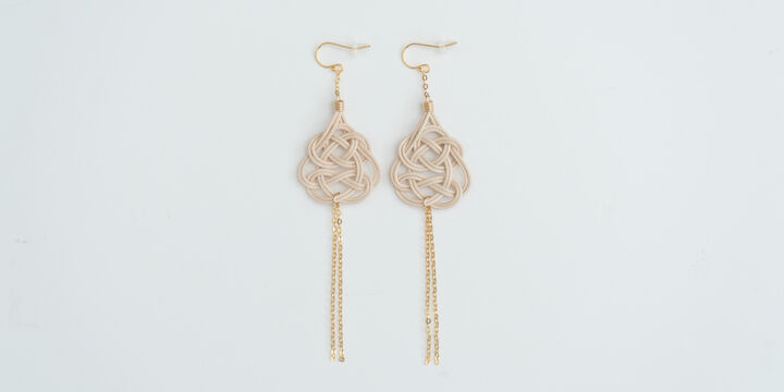Rattan Pierced Earrings "ARABESQUE 2",, medium