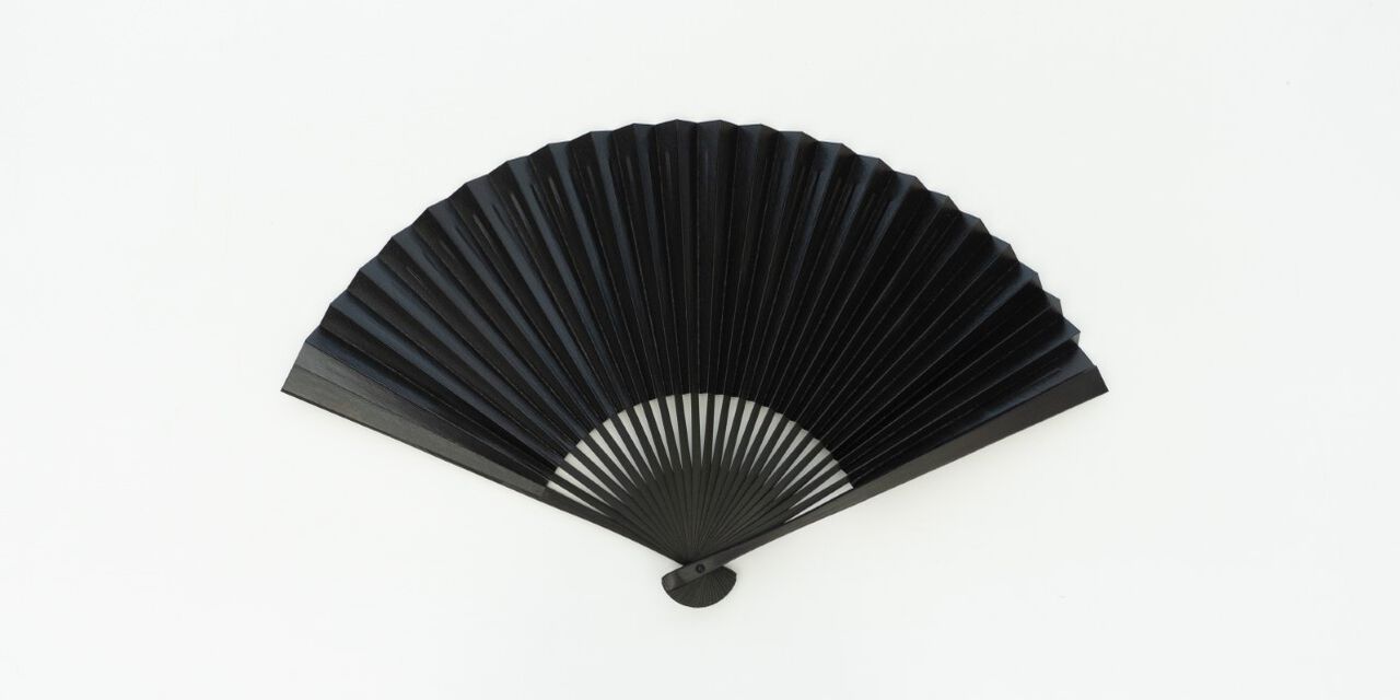 京都手工折扇,Black, large image number 1