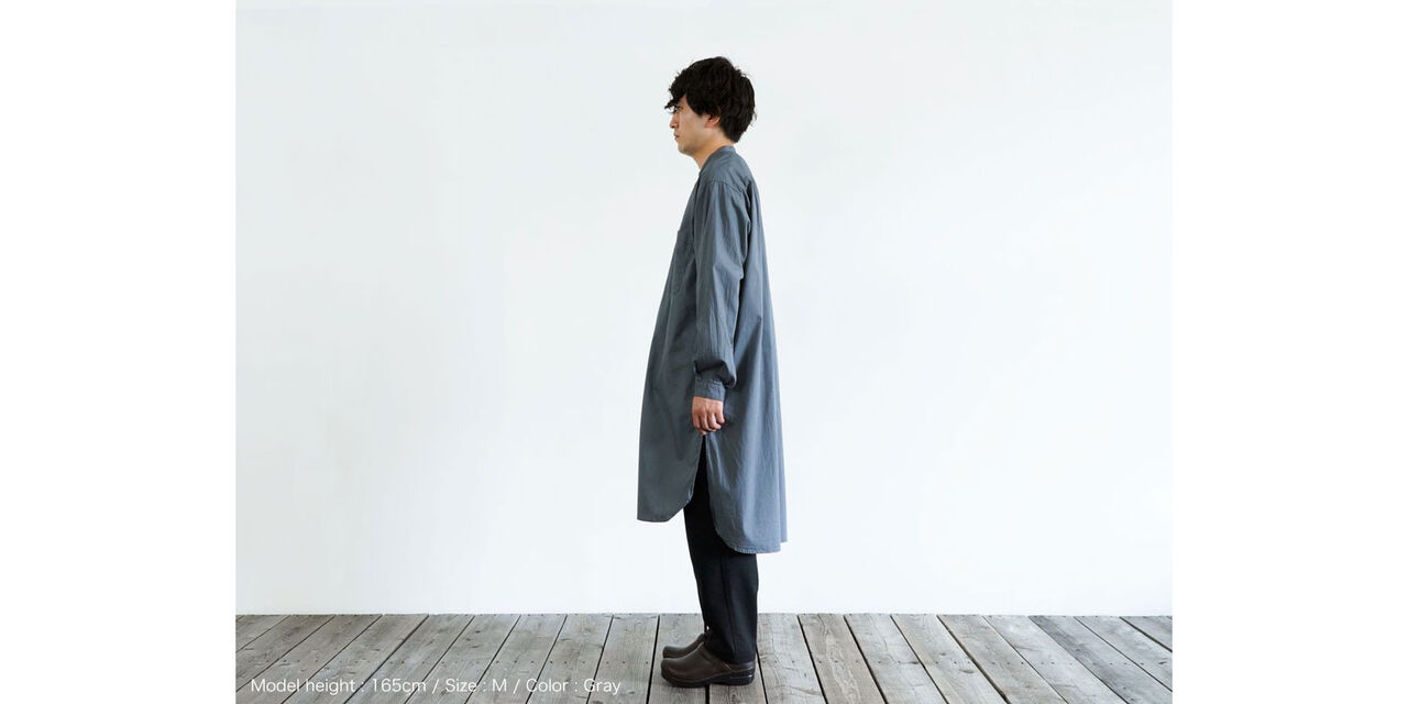 LONG SHIRT 그레이 S,Gray, large image number 2